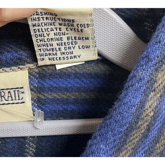 Lakentrail Men’s Blue Plaid Flannel Button Down Shirt Size M Vintage NWT - Picture 5 of 5